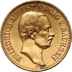 Germany, Saxony, Friedrich August III, 10 Mark 1906 E, Muldenhütten