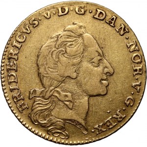 Dania, Fryderyk V, 12 marek (kurant dukat) 1761/0 W-VH, Kopenhaga