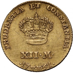 Dania, Fryderyk V, 12 marek (kurant dukat) 1761/0 W-VH, Kopenhaga