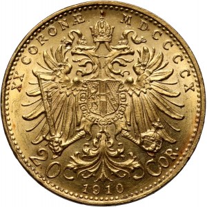 Austria, Franz Joseph I, 20 Corona 1910, Vienna