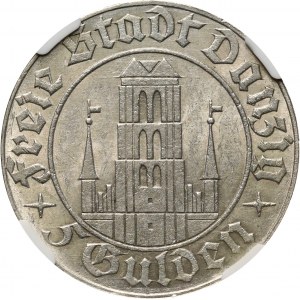 Wolne Miasto Gdańsk, 5 guldenów 1932, Berlin, Kościół Marii Panny