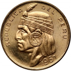 Peru, 50 Soles 1967, Indian head