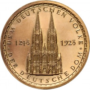 Niemcy, Republika Weimarska, Kolonia, medal 1928, 680-lecie katedry