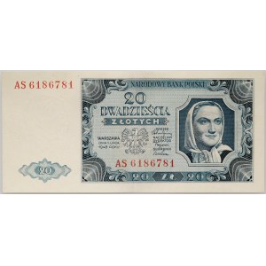 PRL, 20 złotych 1.07.1948, seria AS