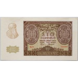Generalne Gubernatorstwo, 100 złotych 1.03.1940, seria B, fałszerstwo Związku Walki Zbrojnej