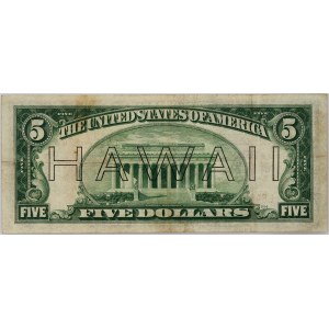 Stany Zjednoczone Ameryki, Hawaje, 5 dolarów 1934, seria L