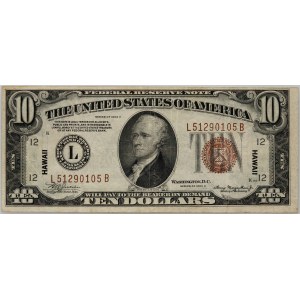 USA, Hawaii, 10 Dollars 1934, Series L