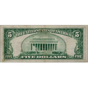 Stany Zjednoczone Ameryki, The Federal Reserve Bank of Chicago, 5 dolarów 1929