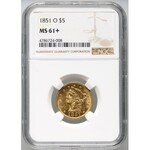 Stany Zjednoczone Ameryki, 5 dolarów 1851 O, Nowy Orlean, Liberty Head