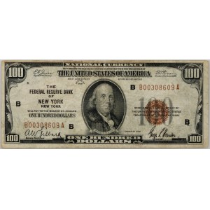 USA, Federal Reserve Bank of New York, 100 Dollars 1929