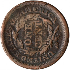 Stany Zjednoczone Ameryki, cent 1854, Filadelfia, SKRĘTKA
