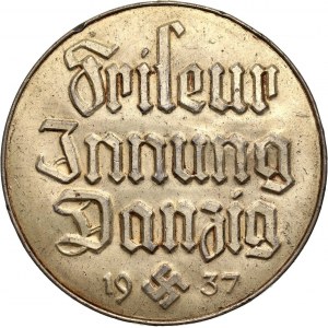 Wolne Miasto Gdańsk, medal Cechu Fryzjerów z 1937 roku