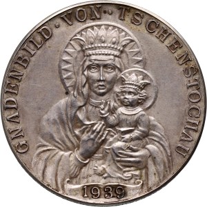 Germany, medal 1939, Karl Goetz, Our Lady of Częstochowa