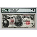 USA, 5 Dollars 1907, Legal Tender, series B