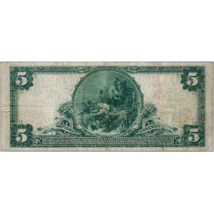 USA, National City Bank, New York, 5 Dollars 1902, series J