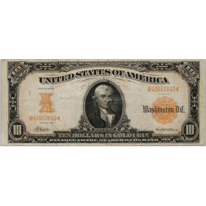 Stany Zjednoczone Ameryki, 10 dolarów 1907, Gold Certificate, seria D
