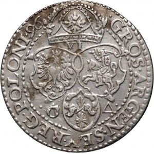 Zygmunt III Waza, szóstak 1596, Malbork, duża głowa i SEv zamiast SEX;
