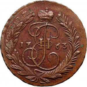 Russia, Catherine II, 2 Kopecks 1763 MM, Moscow