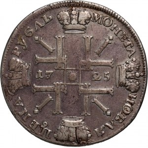 Russia, Peter I, Rouble 1725 СПБ, St. Petersburg