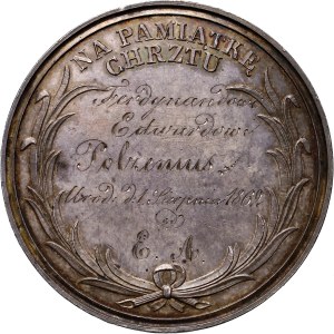 XIX wiek, medal z 1869 roku, Na Pamiątkę Chrztu