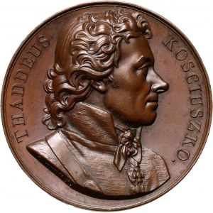 XIX wiek, medal z 1818 roku, Tadeusz Kościuszko