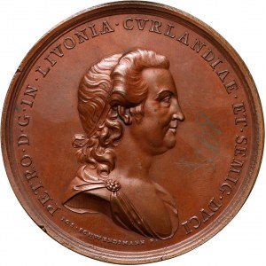Kurlandia, Piotr Biron, medal z 1786 roku
