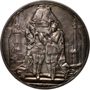 II RP, medal z 1936 roku, I. rocznica śmierci Józefa Piłsudskiego, Warszawa, srebro