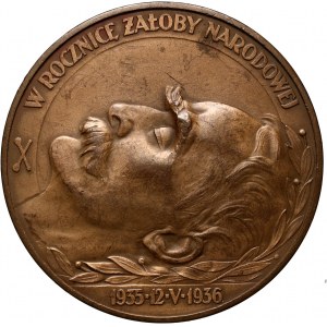 II RP, medal z 1936 roku, I. rocznica śmierci Józefa Piłsudskiego, Warszawa