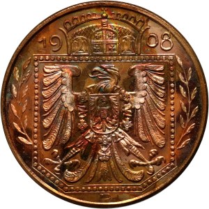 Niemcy, 25 fenigów 1908 D, Karl Goetz, PRÓBA, stempel lustrzany