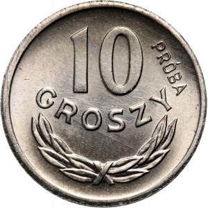 PRL, 10 groszy 1962, PRÓBA, nikiel