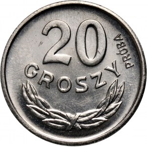PRL, 20 groszy 1963, PRÓBA, nikiel