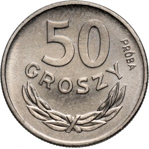 PRL, 50 groszy 1949, PRÓBA, nikiel