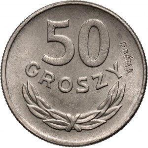 PRL, 50 groszy 1957, PRÓBA, nikiel