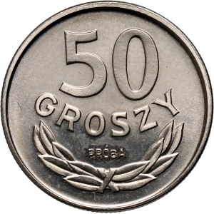 PRL, 50 groszy 1986, PRÓBA, nikiel