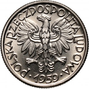 PRL, 2 złote 1959, PRÓBA, nikiel
