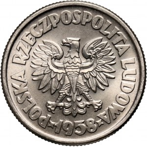 PRL, 5 złotych 1958, Waryński, PRÓBA, nikiel