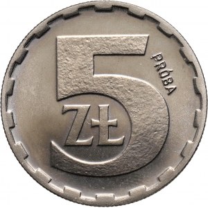 PRL, 5 złotych 1979, PRÓBA, nikiel