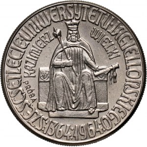 PRL, 10 złotych 1964, Kazimierz Wielki, PRÓBA, nikiel