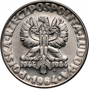 PRL, 10 złotych 1964, Klucz, sierp i kielnia, PRÓBA, nikiel, ZE ZNAKIEM MENNICY