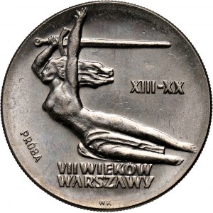PRL, 10 złotych 1965, VII wieków Warszawy, PRÓBA, nikiel