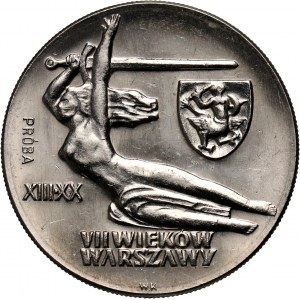 PRL, 10 złotych 1965, VII Wieków Warszawy, PRÓBA, nikiel
