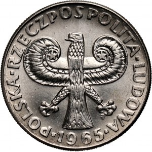 PRL, 10 złotych 1965, Kolumna Zygmunta, PRÓBA, nikiel