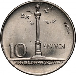 PRL, 10 złotych 1966, Kolumna Zygmunta - mała Kolumna, PRÓBA, nikiel