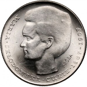 PRL, 10 złotych 1967, Maria Skłodowska-Curie, PRÓBA, nikiel