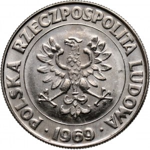 PRL, 10 złotych 1969, 25 - lecie PRL, PRÓBA, nikiel