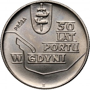 PRL, 10 złotych 1972, 50 lat portu w Gdyni, PRÓBA, nikiel
