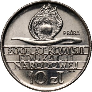 PRL, 10 złotych 1973, 200 lat Komisji Edukacji Narodowej, PRÓBA, nikiel