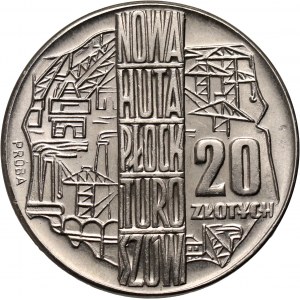 PRL, 20 złotych 1964, Nowa Huta, PRÓBA, nikiel