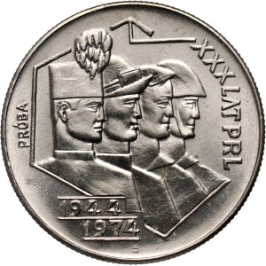 PRL, 20 złotych 1974, XXX Lat PRL - Górnik, PRÓBA, nikiel