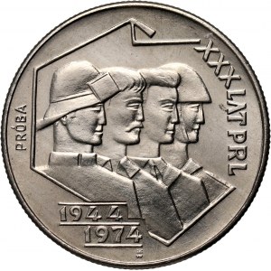 PRL, 20 złotych 1974, XXX Lat PRL - Hutnik, PRÓBA, nikiel